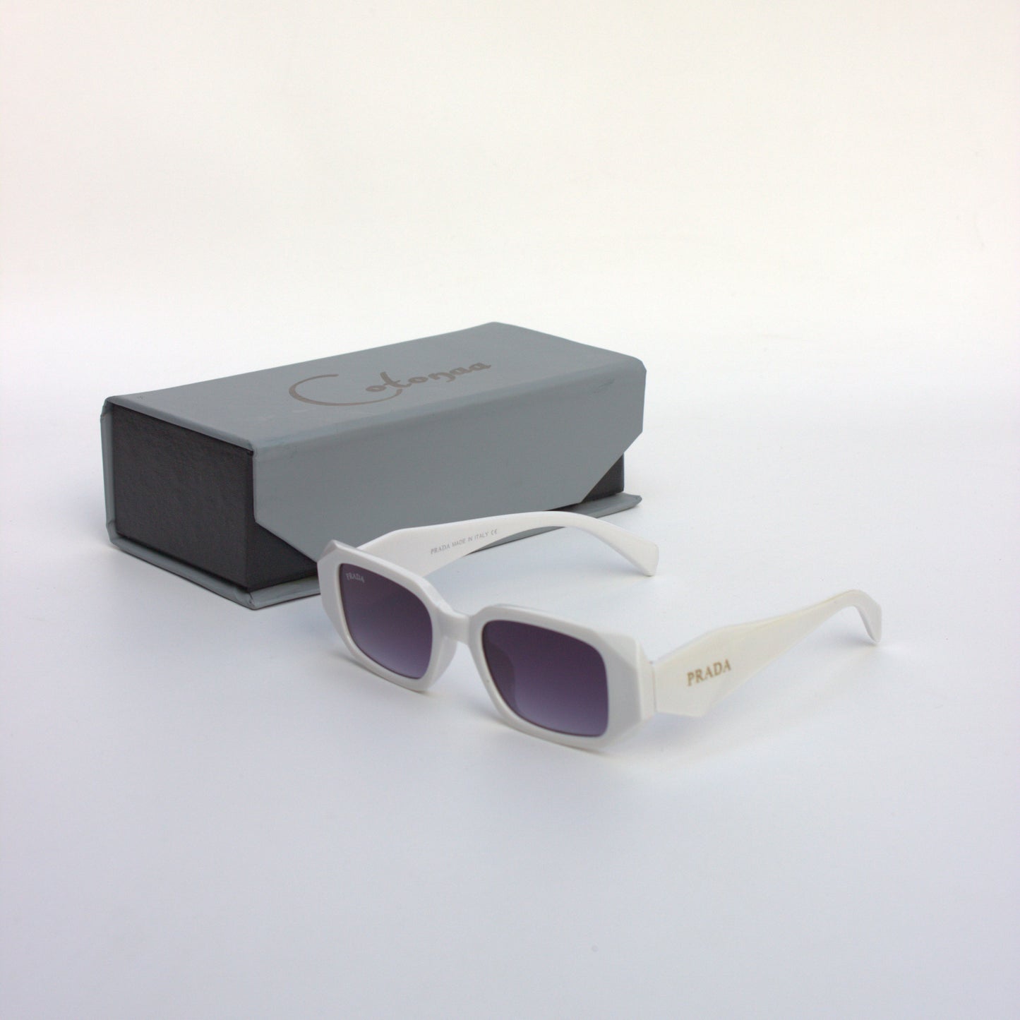 A-9088-White-Matte-Geometric-Sunglasses