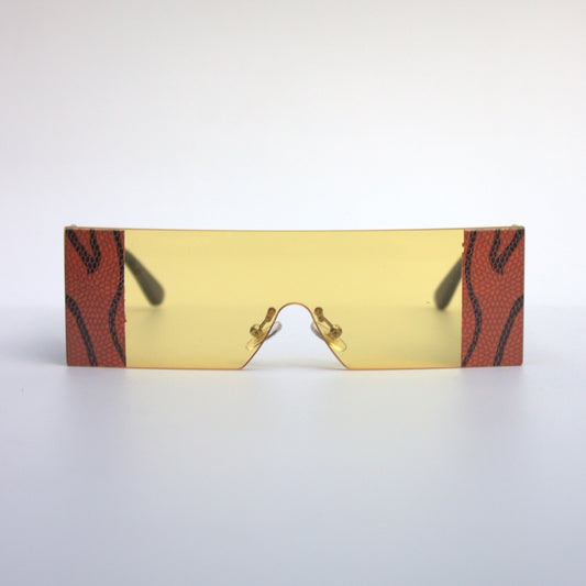 A-9073-Yellow-Snake-Rectangular-Oversize-Sunglasses