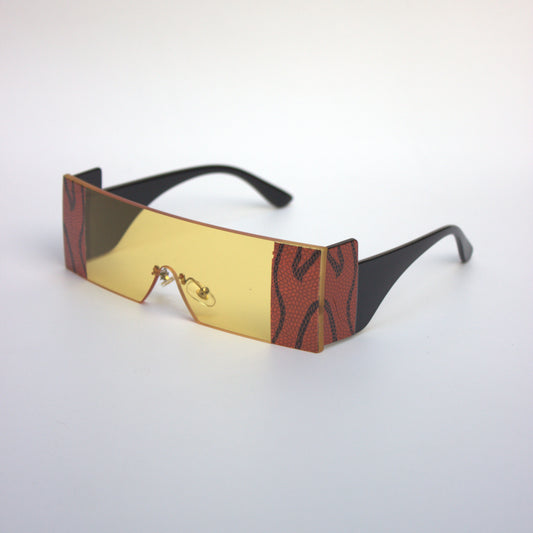 A-9073-Yellow-Snake-Rectangular-Oversize-Sunglasses