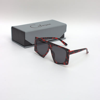 A-9076-Red-Leapord-Texture-Flattop-Oversize-Sunglasses