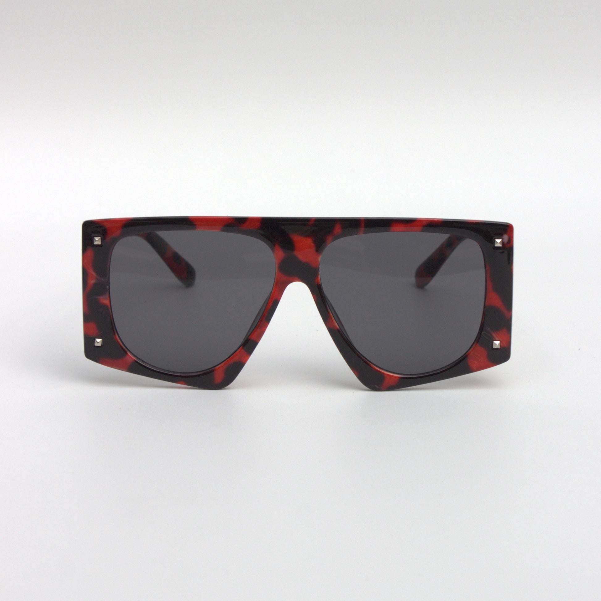 A-9076-Red-Leapord-Texture-Flattop-Oversize-Sunglasses
