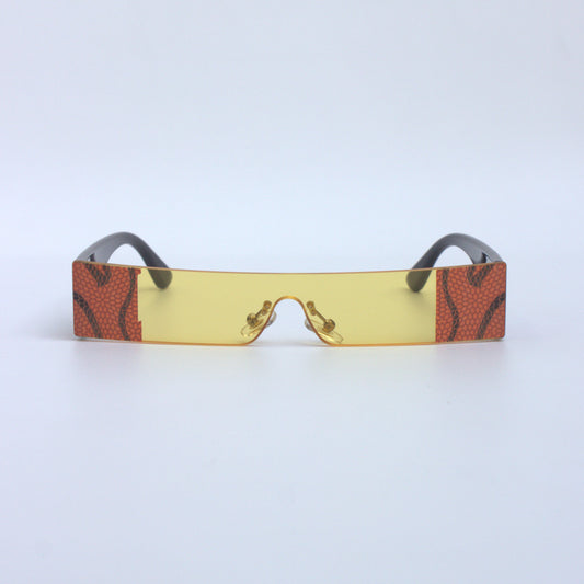 A-9080-Yellow-Snake-Retro-Slim-Rectangular-Funky-Party-Sunglasses