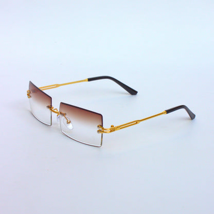 A-9091-Rectangular-Brown-Gradient-Rimless-Threepiece-Sunglasses