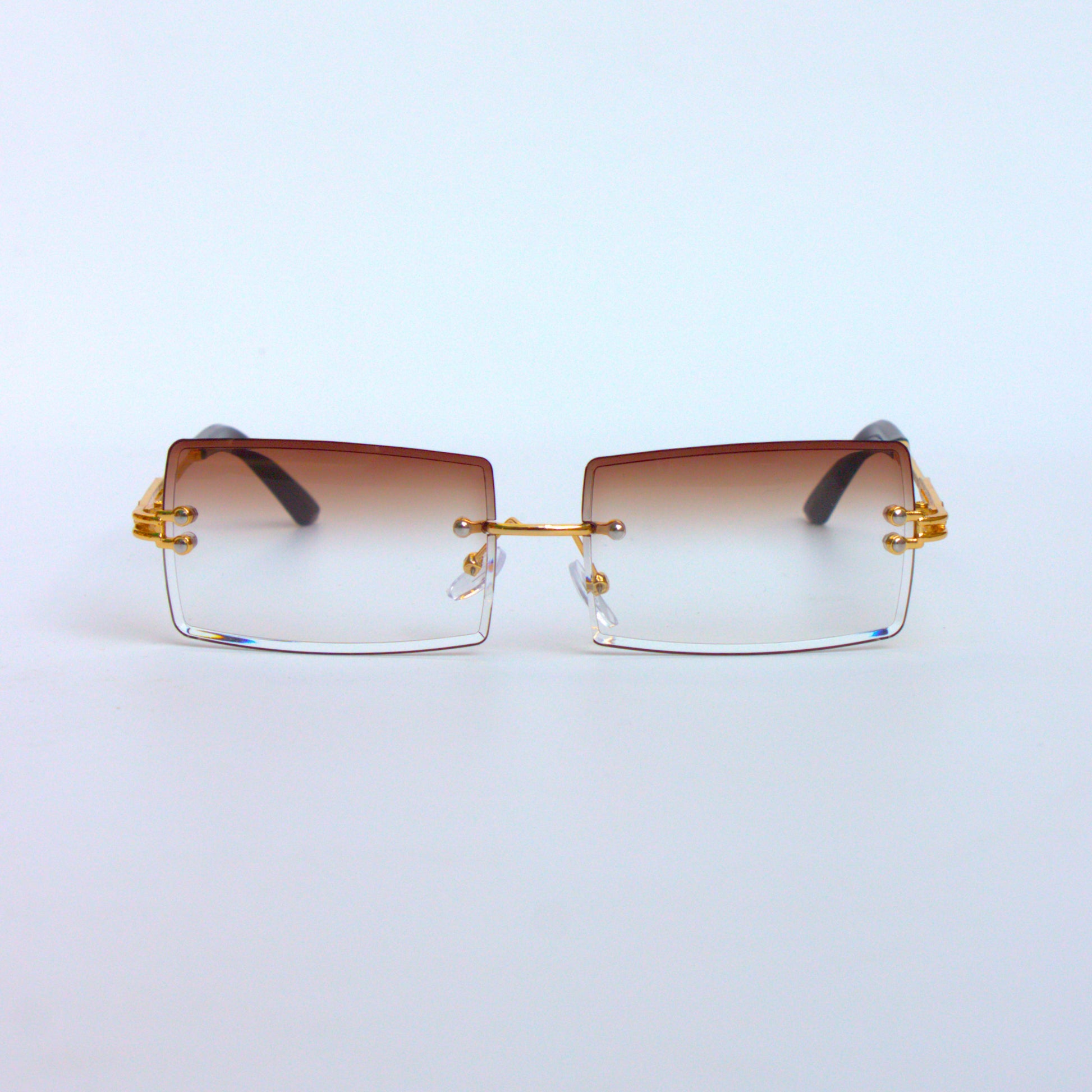 A-9091-Rectangular-Brown-Gradient-Rimless-Threepiece-Sunglasses