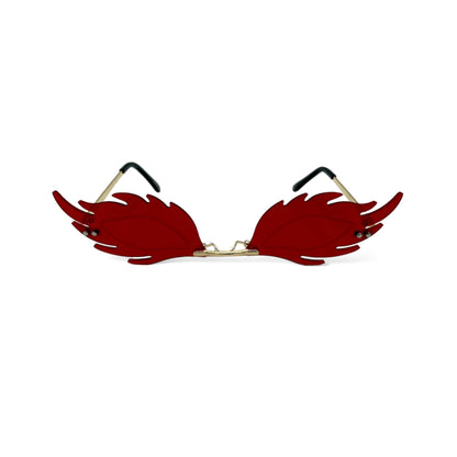 Red 'Elegant Fire Party Sunglasses'