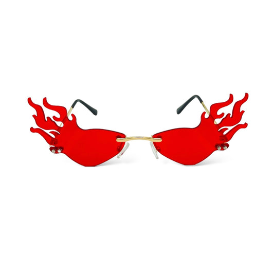 Red 'Flame Party Sunglasses'