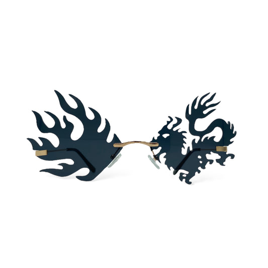 Black 'Fancy Dragon Party Glasses' 