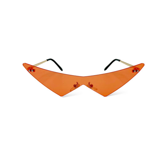 Orange 'One Piece Triangle Party Sunglasses'