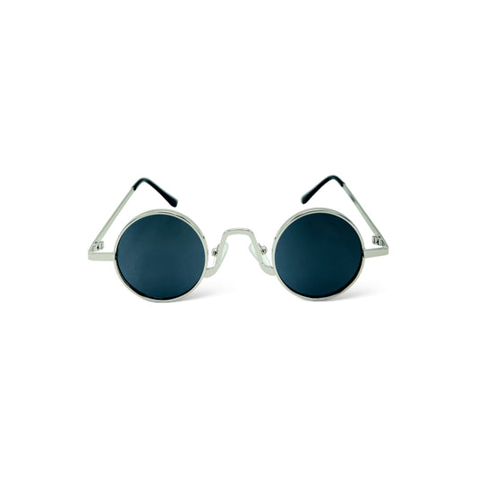 Silver Frame 'Round Metal Party Sunglasses'