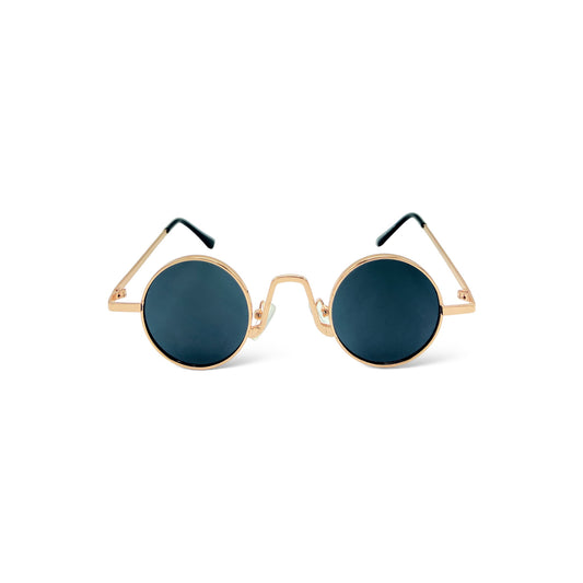 Gold Frame 'Round Metal Party Sunglasses'