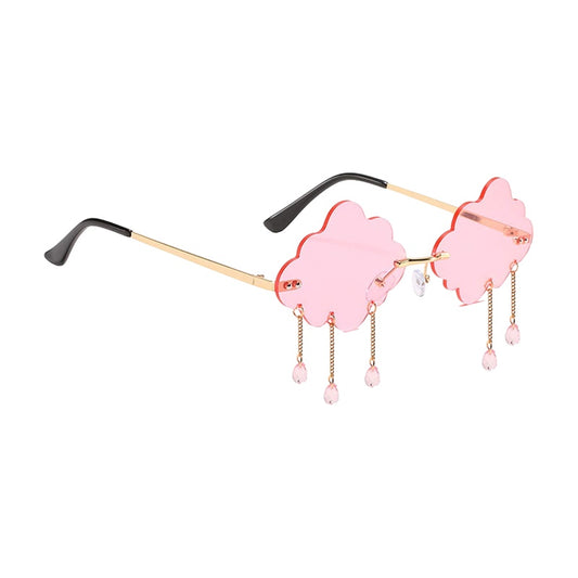 Pink 'Cloud Raindrops Party Sunglasses'