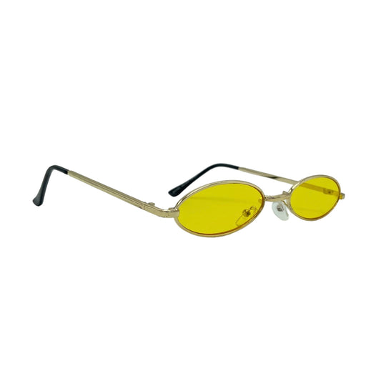 Yellow 'Oval Shaped Casual Party Sunglasses'